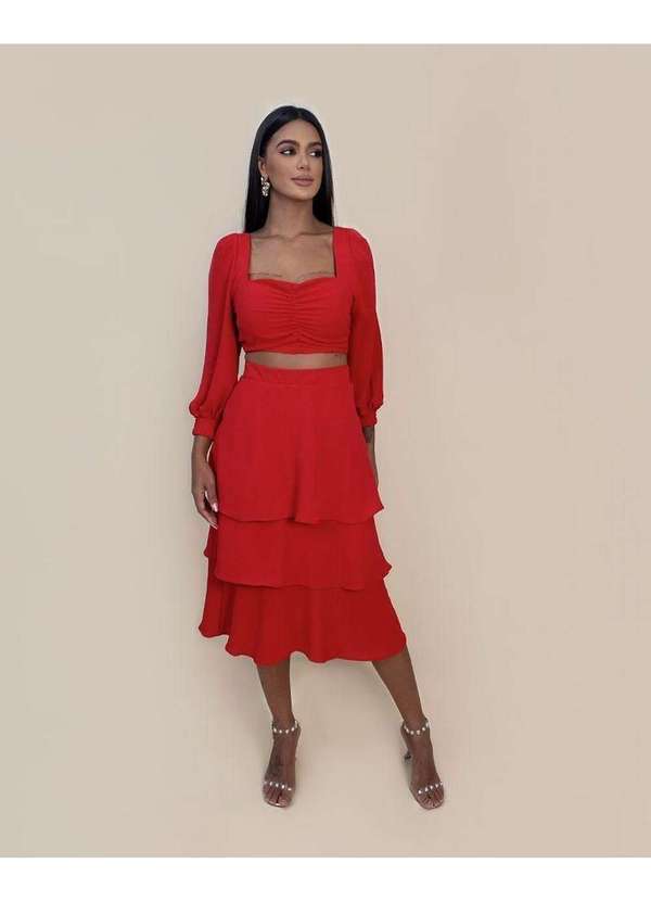 Closet Rc - Cropped Olga em Duna Vermelho