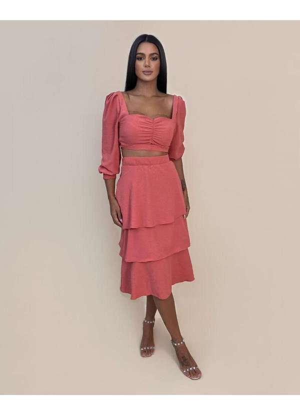 Closet Rc - Cropped Olga em Duna Rosa