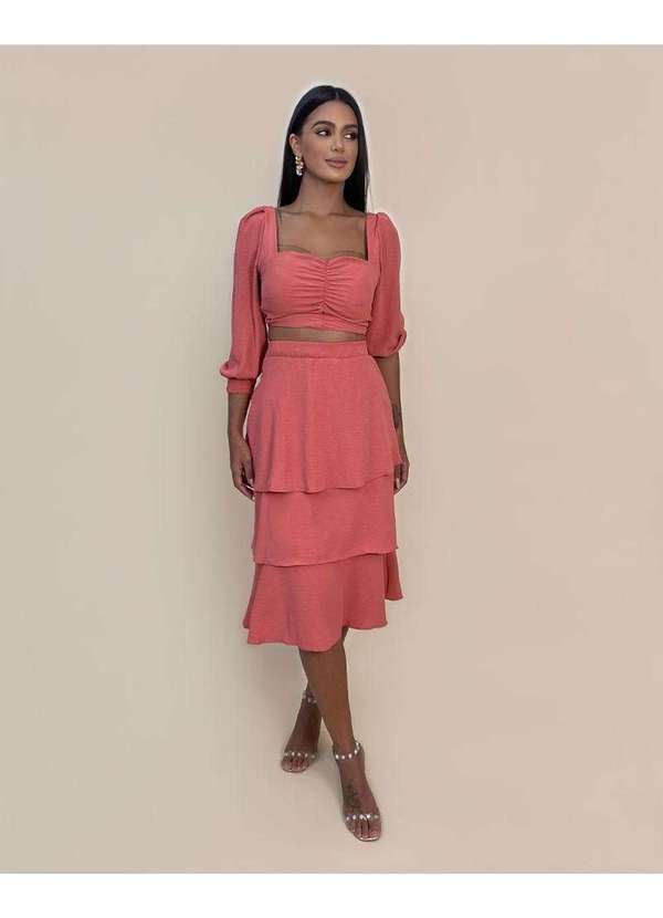 Closet Rc - Cropped Olga em Duna Rosa 2