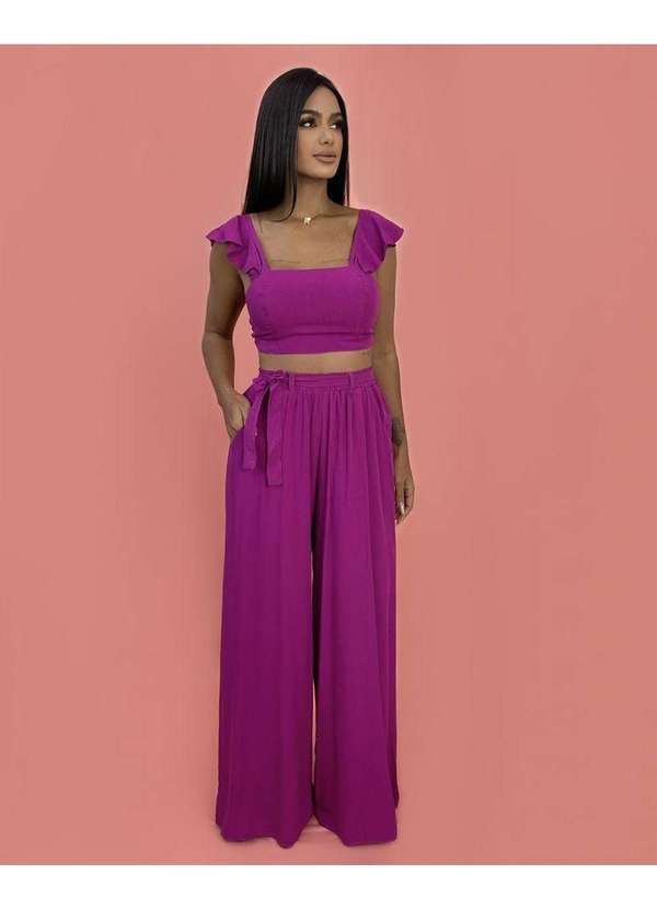 Closet Rc - Calça Pantalona Rosa