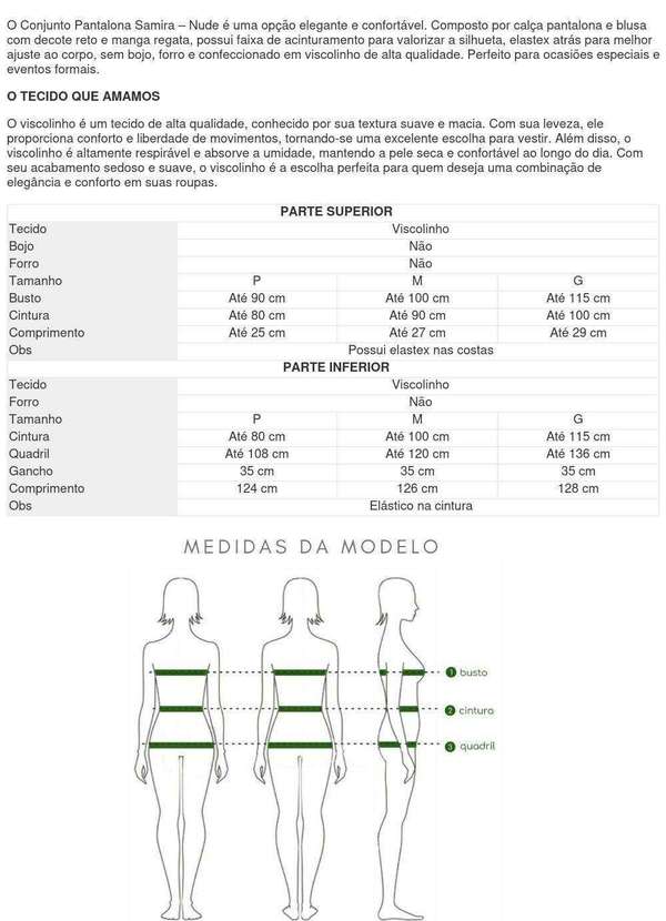 Closet Rc - Conjunto Pantalona Samira Nude 3