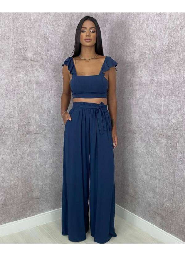 Closet Rc - Conjunto Pantalona Samira Azul