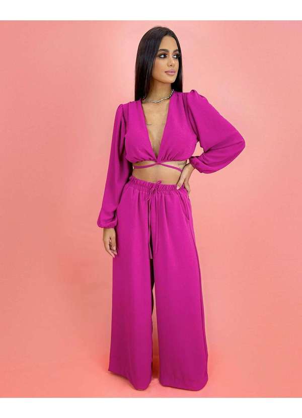 Closet Rc - Conjunto Pantalona Simone Rosa