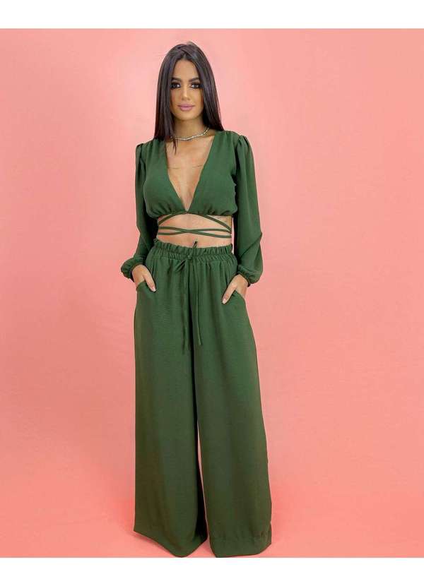 Closet Rc - Conjunto Pantalona Simone Verde