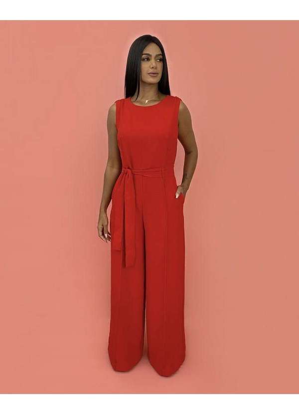 Closet Rc - Macacão Celina Vermelho