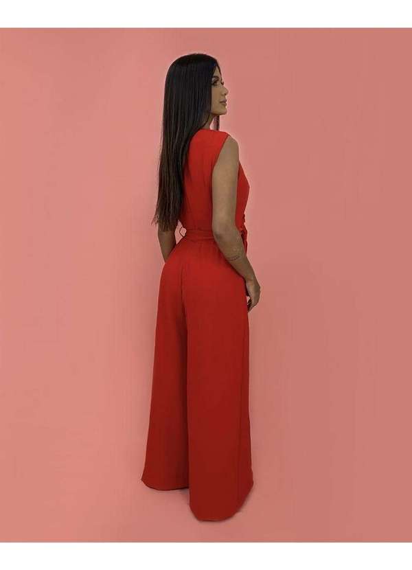 Closet Rc - Macacão Celina Vermelho 4