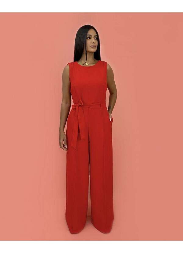 Closet Rc - Macacão Celina Vermelho 6