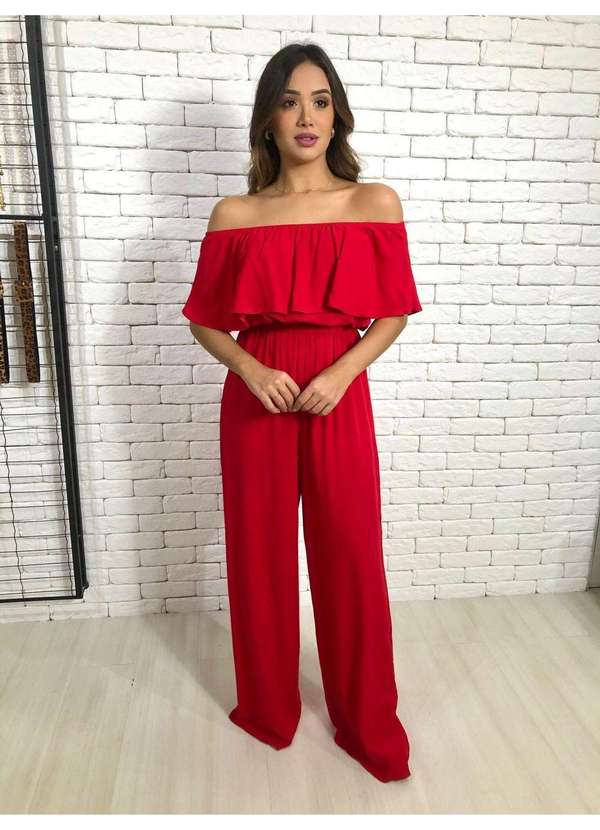 Closet Rc - Macacão Luíza Vermelho