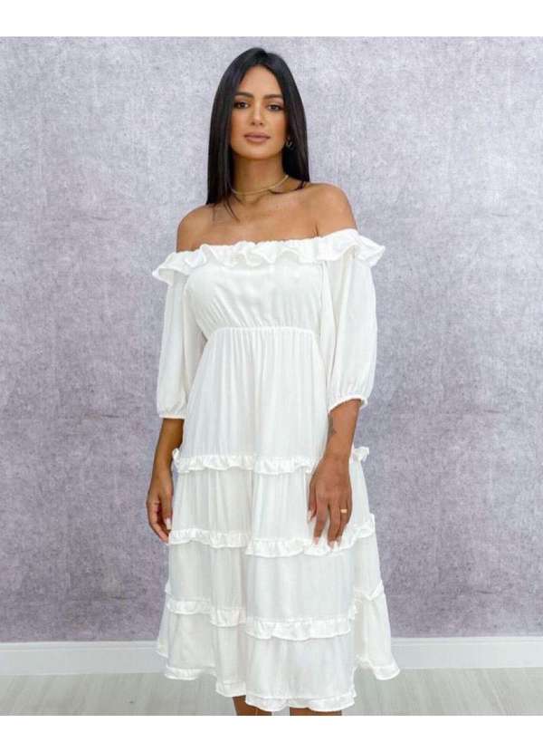 Closet Rc - Vestido Angélica Branco