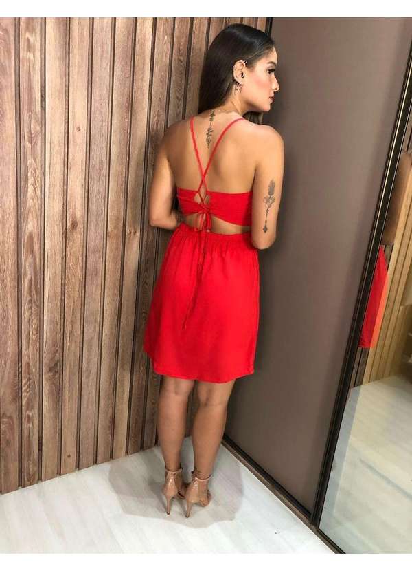 Closet Rc - Vestido Carolina Vermelho 4