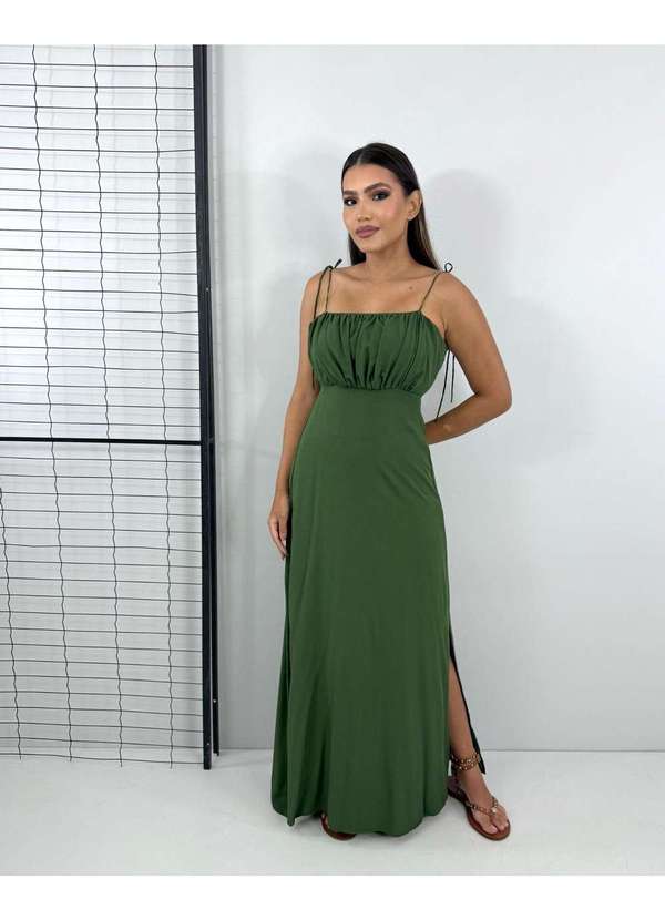Closet Rc - Vestido Drica Longo Verde