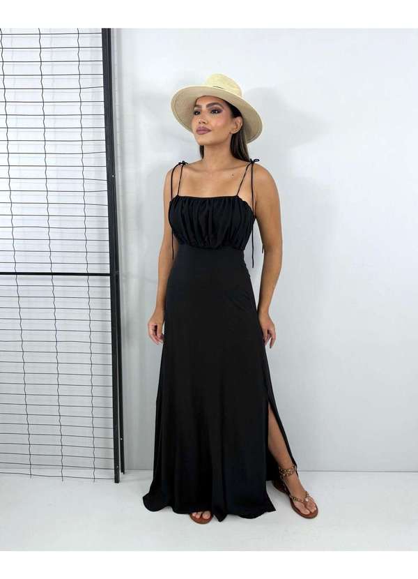 Closet Rc - Vestido Drica Longo Preto 2