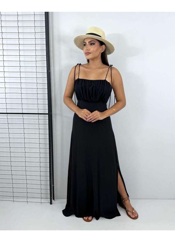 Closet Rc - Vestido Drica Longo Preto 4