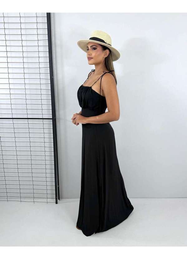 Closet Rc - Vestido Drica Longo Preto 5