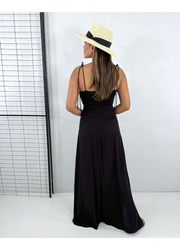 Closet Rc - Vestido Drica Longo Preto 6