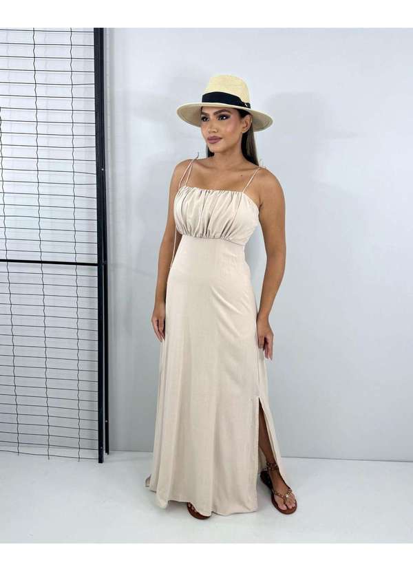 Closet Rc - Vestido Drica Longo Nude