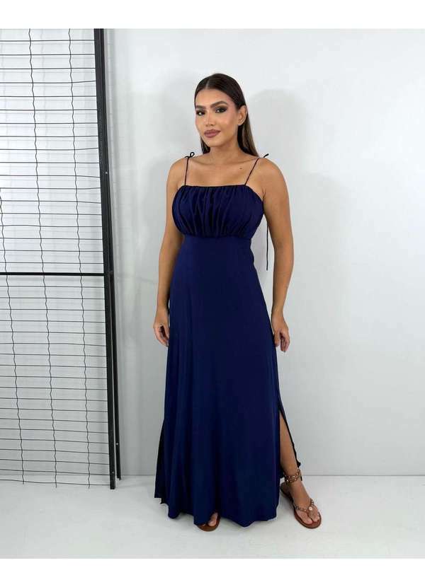 Closet Rc - Vestido Drica Longo Azul