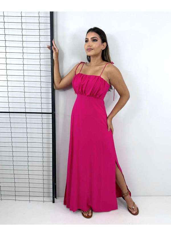 Closet Rc - Vestido Drica Longo Rosa