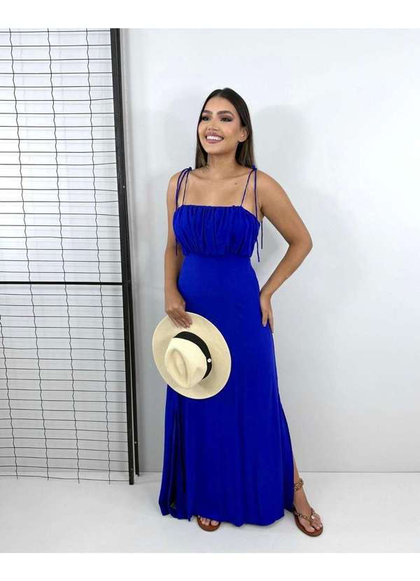 Closet Rc Vestido Drica Longo Azul