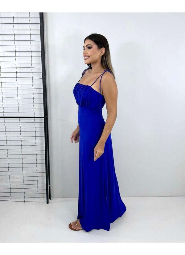 Closet Rc - Vestido Drica Longo Azul 5