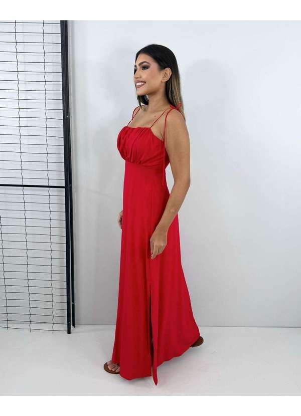 Closet Rc - Vestido Drica Longo Vermelho 5