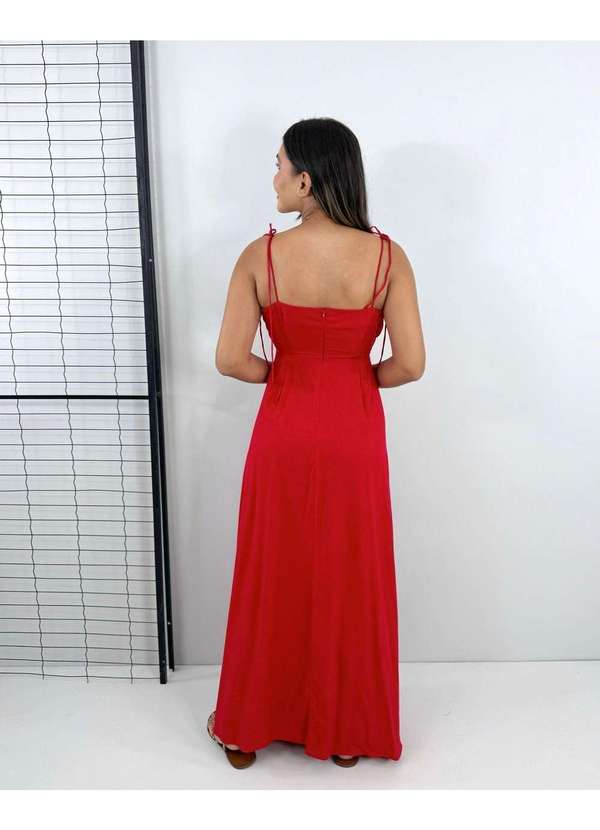 Closet Rc - Vestido Drica Longo Vermelho 6