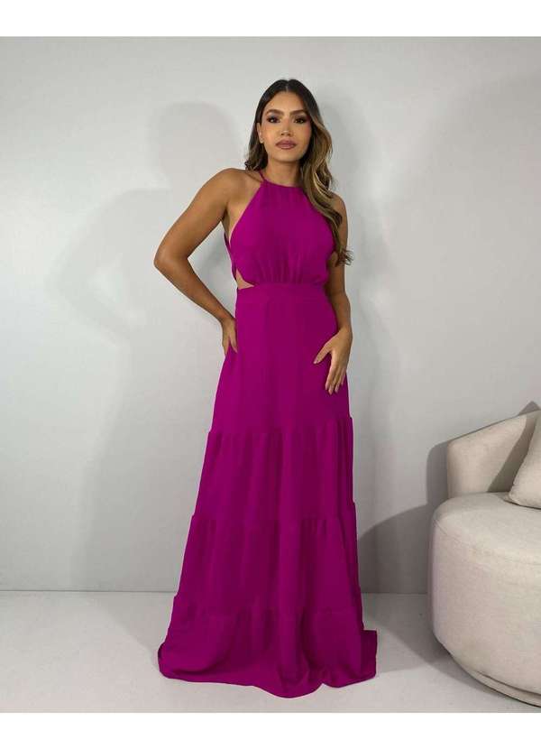 Closet Rc - Vestido Estefane Longo Rosa