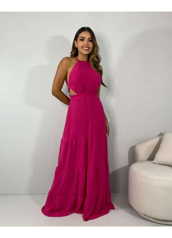 Closet Rc - Vestido Estefane Longo Rosa
