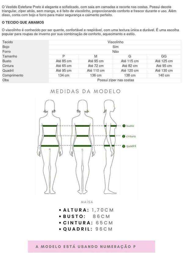 Closet Rc - Vestido Estefane Preto 3