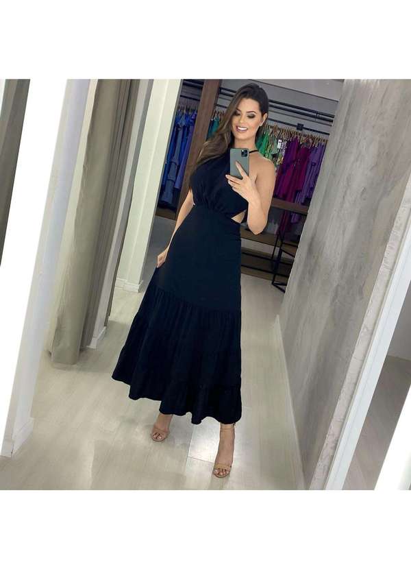 Closet Rc - Vestido Estefane Preto 7