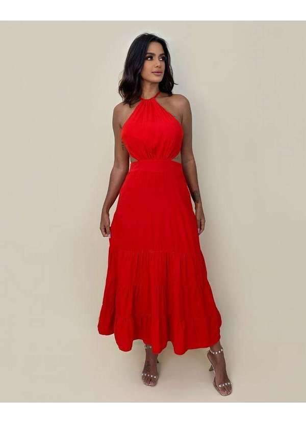Closet Rc - Vestido Estefane Vermelho 10