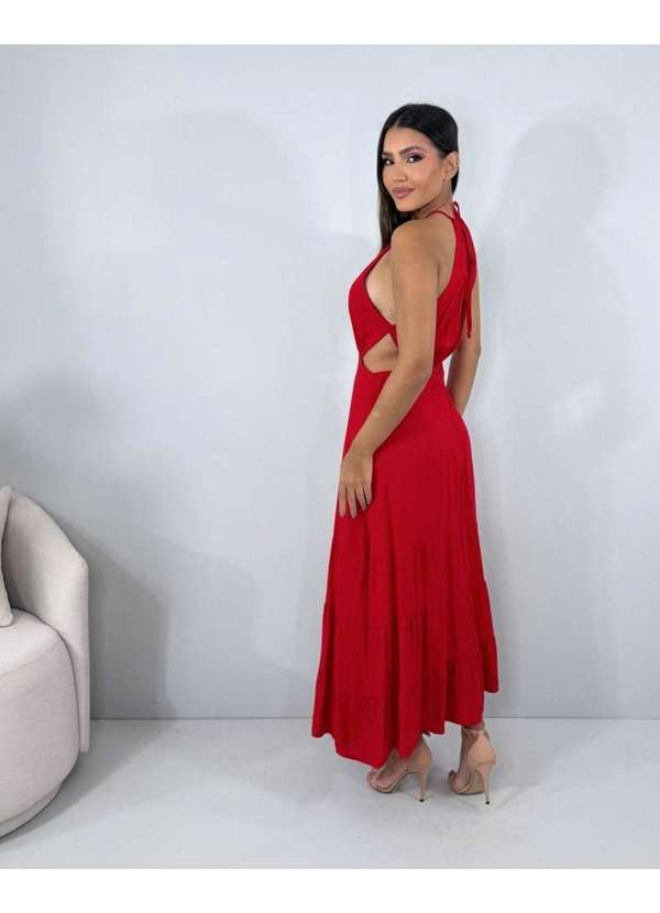 Closet Rc - Vestido Estefane Vermelho 4