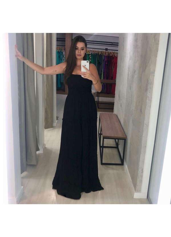 Closet Rc - Vestido Gabriela Preto