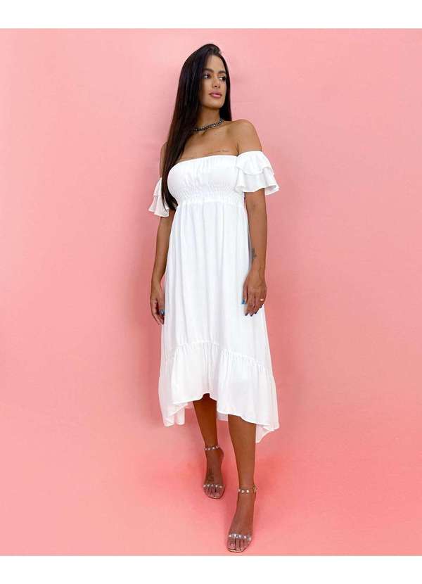 Closet Rc - Vestido Gisele Branco