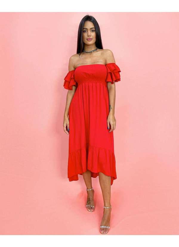 Closet Rc - Vestido Gisele Vermelho
