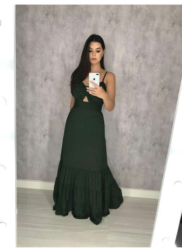 Closet Rc - Vestido Jéssica Longo Verde