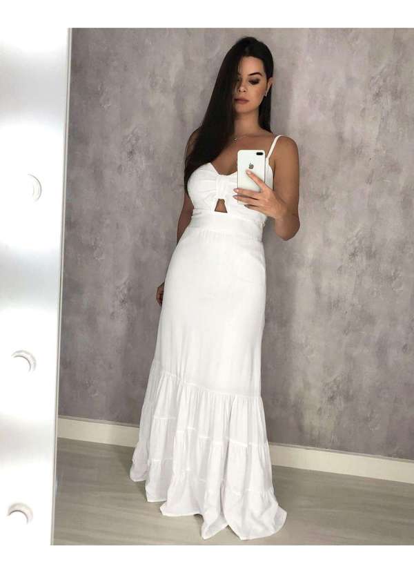 Closet Rc - Vestido Jéssica Longo Branco