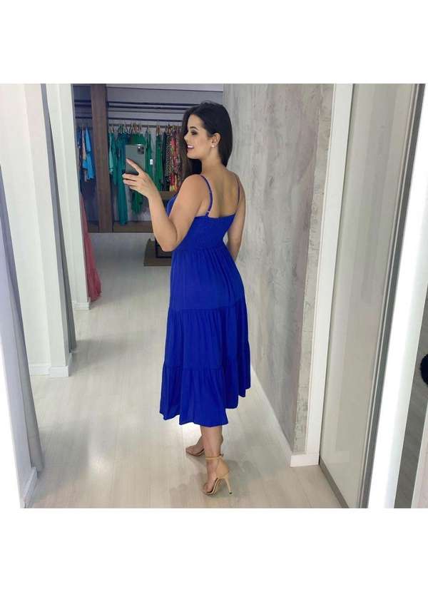 Closet Rc - Vestido Jéssica Midi Azul 2