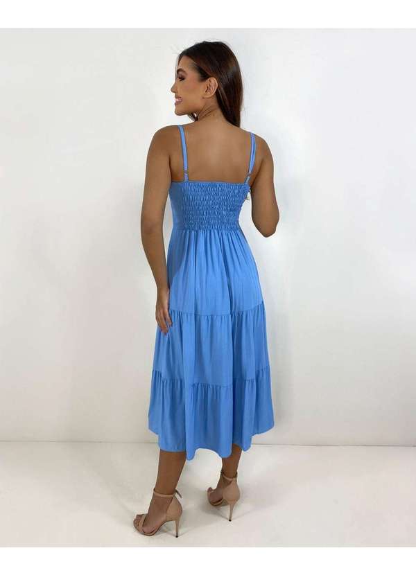 Closet Rc - Vestido Jéssica Midi Azul 6