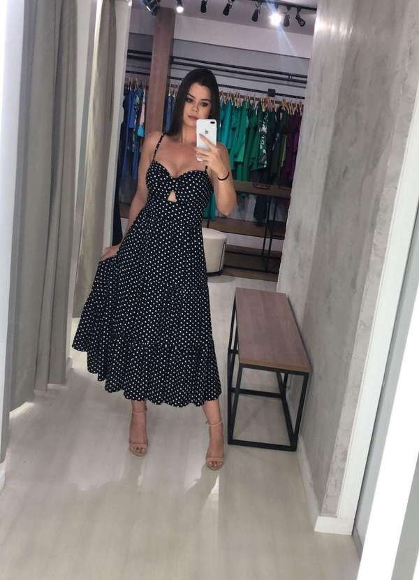 Closet Rc - Vestido Jéssica Midi Preto 2