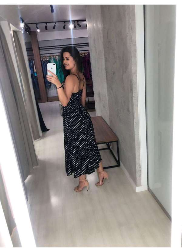 Closet Rc - Vestido Jéssica Midi Preto 3