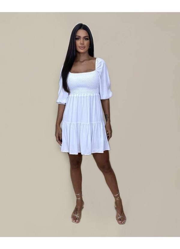 Closet Rc - Vestido Juliana Curto Branco
