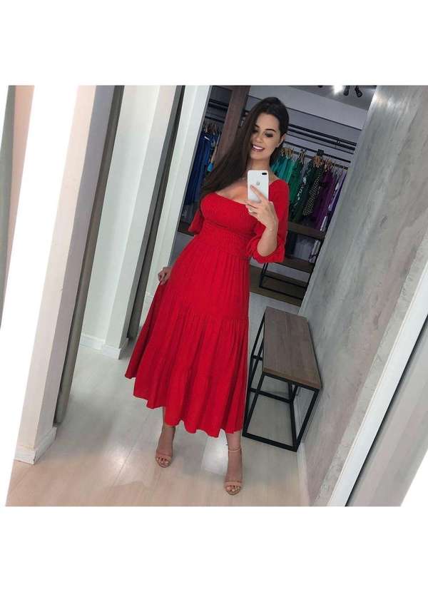 Closet Rc - Vestido Juliana Vermelho