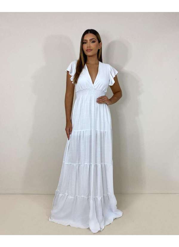 Closet Rc - Vestido Laís Longo Branco
