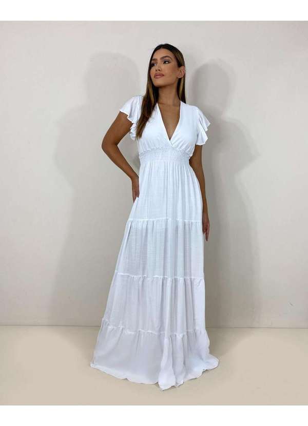 Closet Rc - Vestido Laís Longo Branco 2