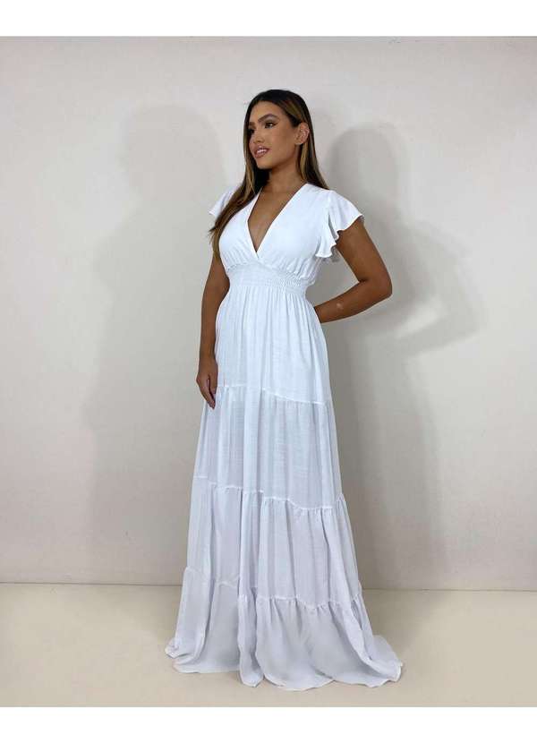Closet Rc - Vestido Laís Longo Branco 4