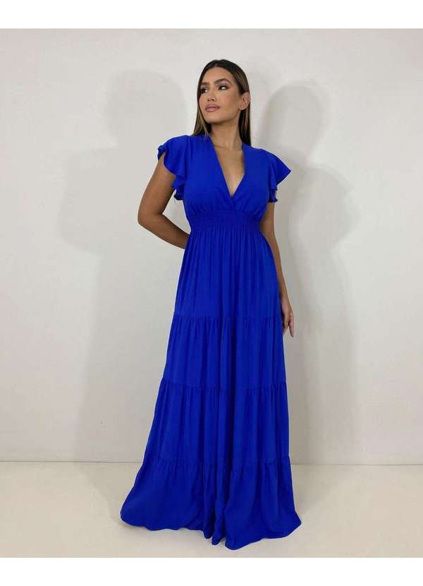 Closet Rc - Vestido Laís Longo Azul 5