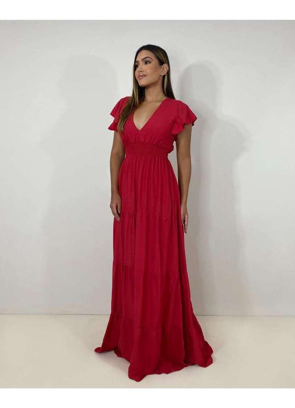 Closet Rc - Vestido Laís Longo Vermelho 5
