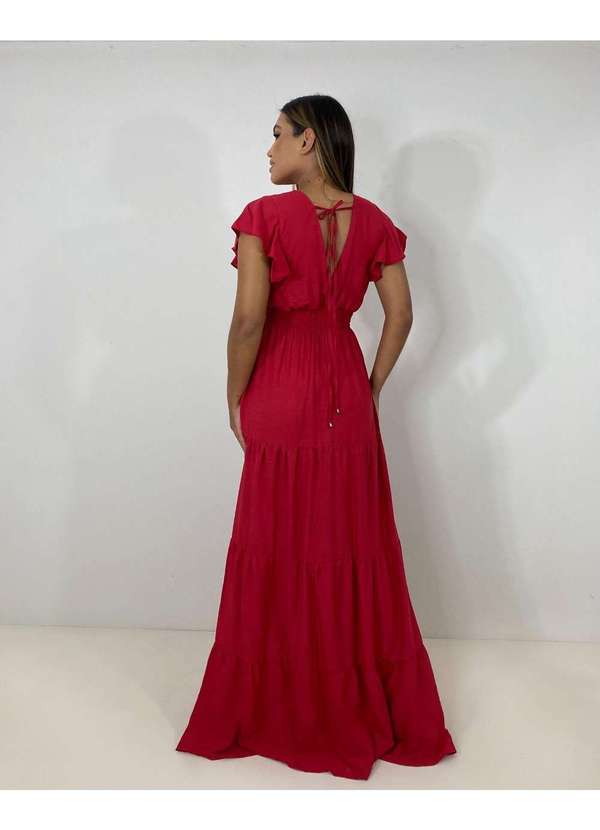 Closet Rc - Vestido Laís Longo Vermelho 6