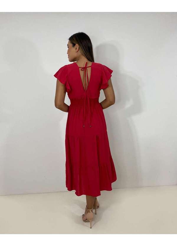Closet Rc - Vestido Laís Midi Vermelho 5